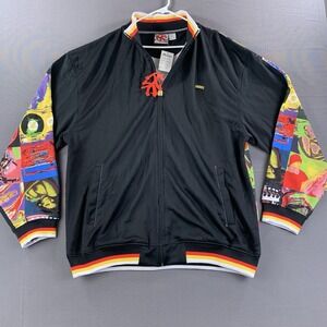 NWT AK:CESS Y2K Hip Hop Track Suit Jacket Long Sleeve Full Zip Mock Neck Men 3XL